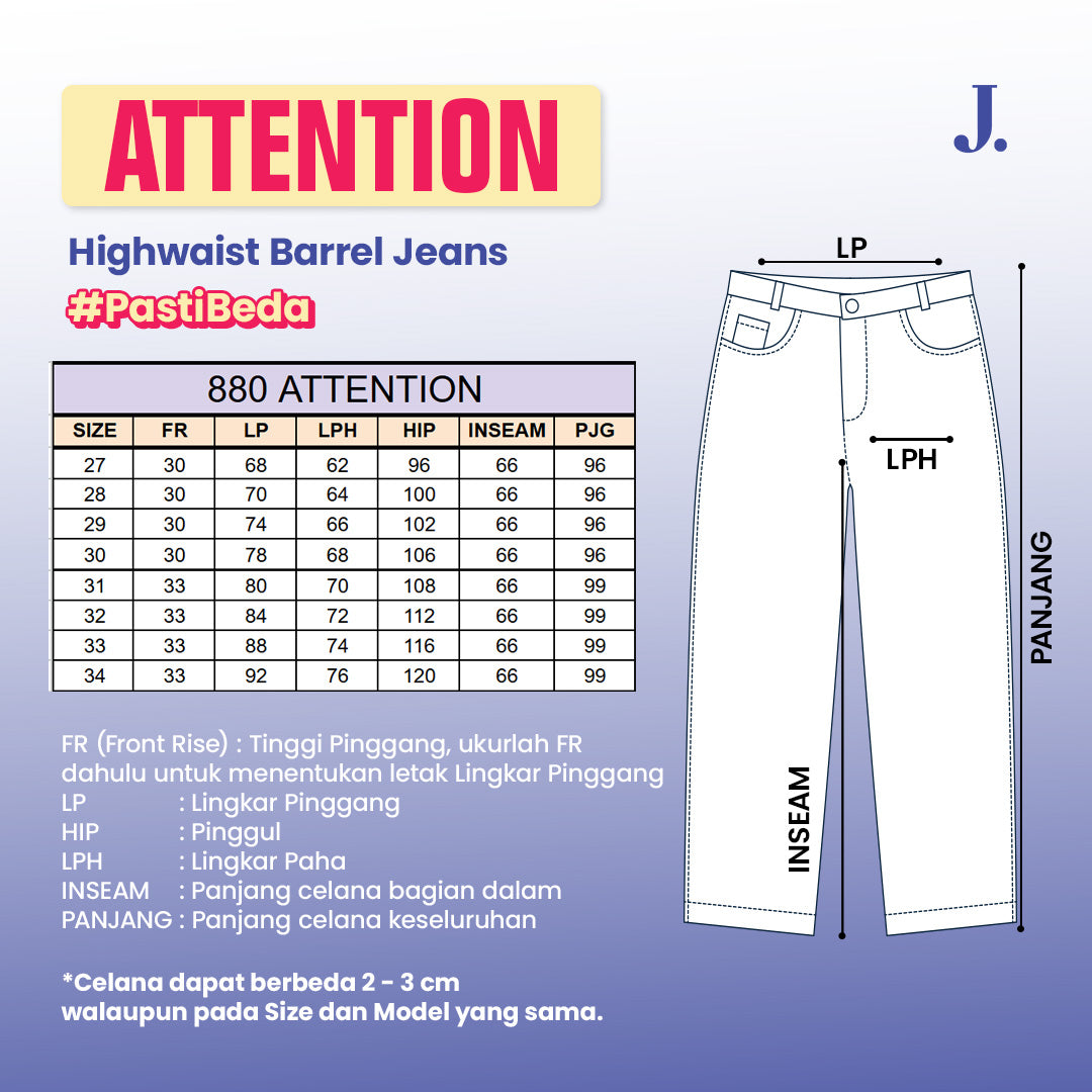 JINISO - Highwaist Barrel Jeans 880 ATTENTION