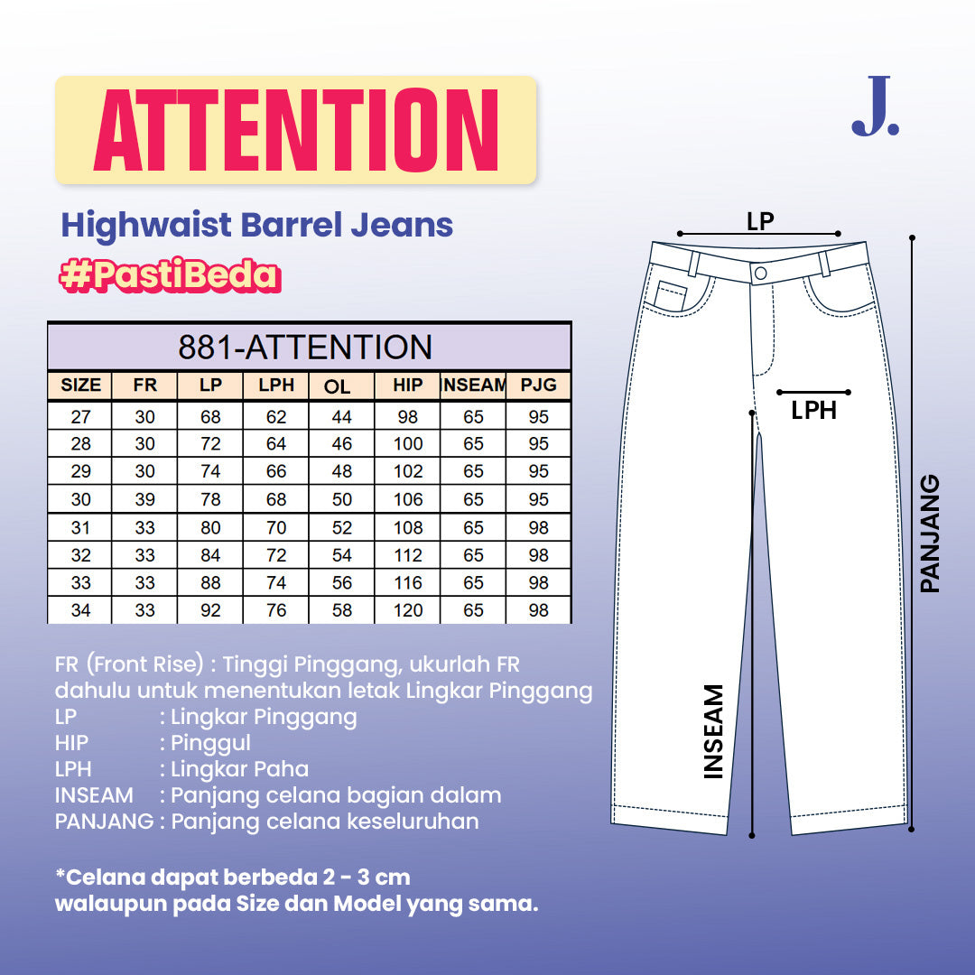JINISO Barrel Jeans Pria 881