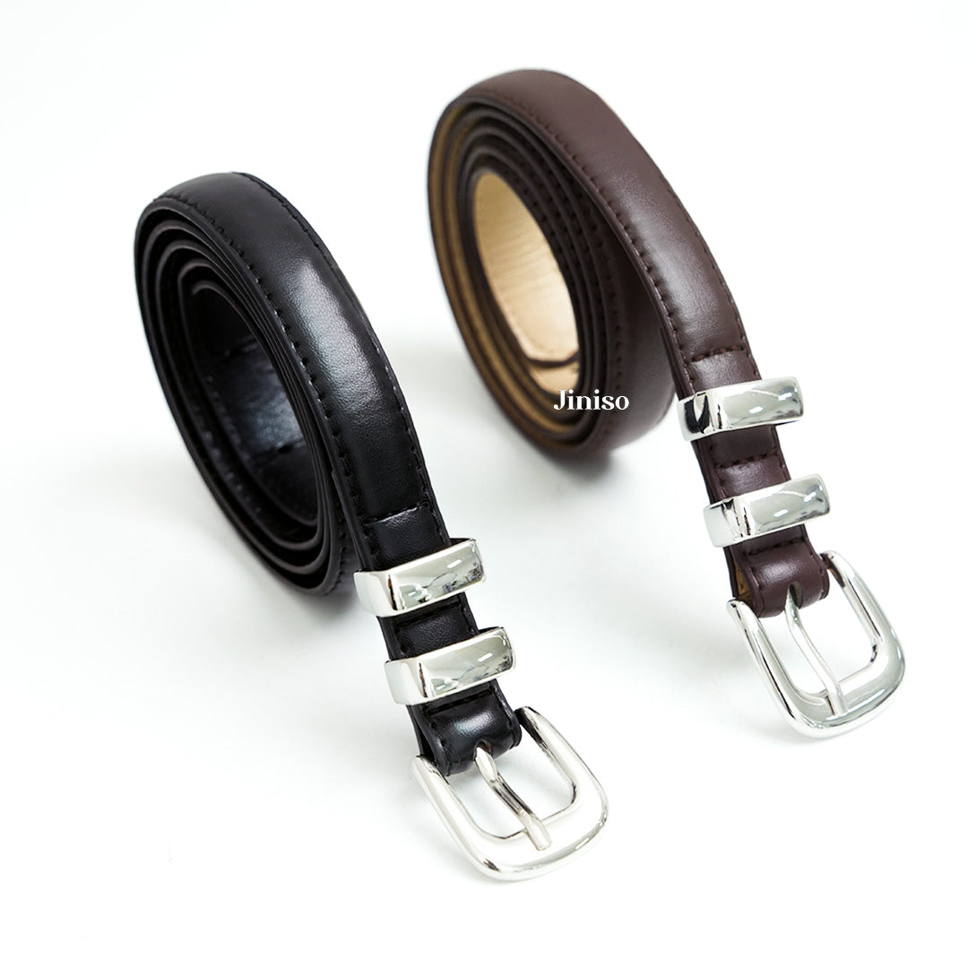 JINISO - Ikat Pinggang Buckle Leather Belt Jeans Unisex