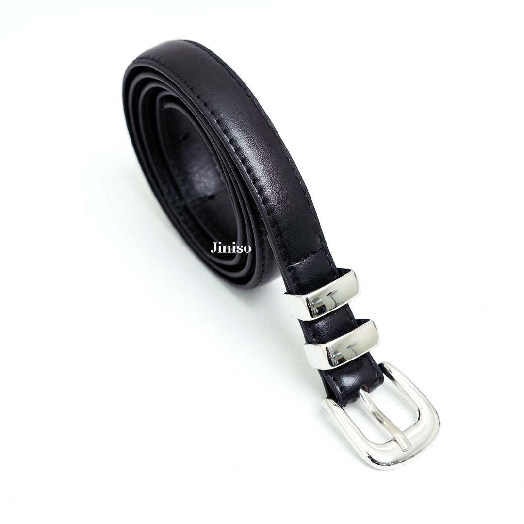 JINISO - Ikat Pinggang Buckle Leather Belt Jeans Unisex