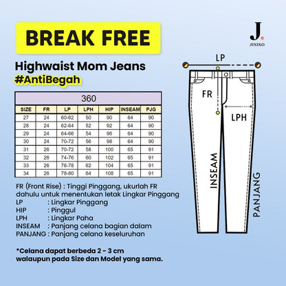 JINISO - Highwaist Mom Jeans 360 BREAK FREE