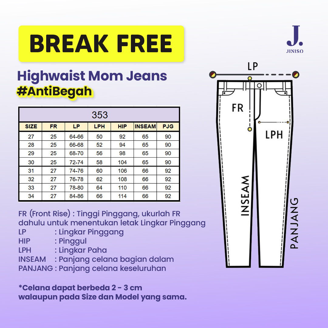 JINISO - Highwaist Mom Jeans 353 BREAK FREE