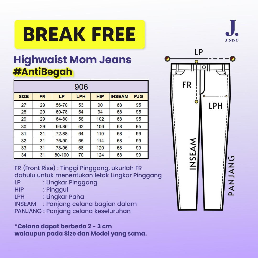 JINISO - Baggy Mom Jeans 906 BREAK FREE