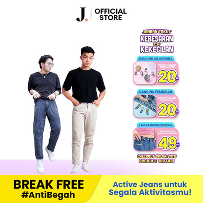 JINISO Denim Waist Fit Jeans Pria 357