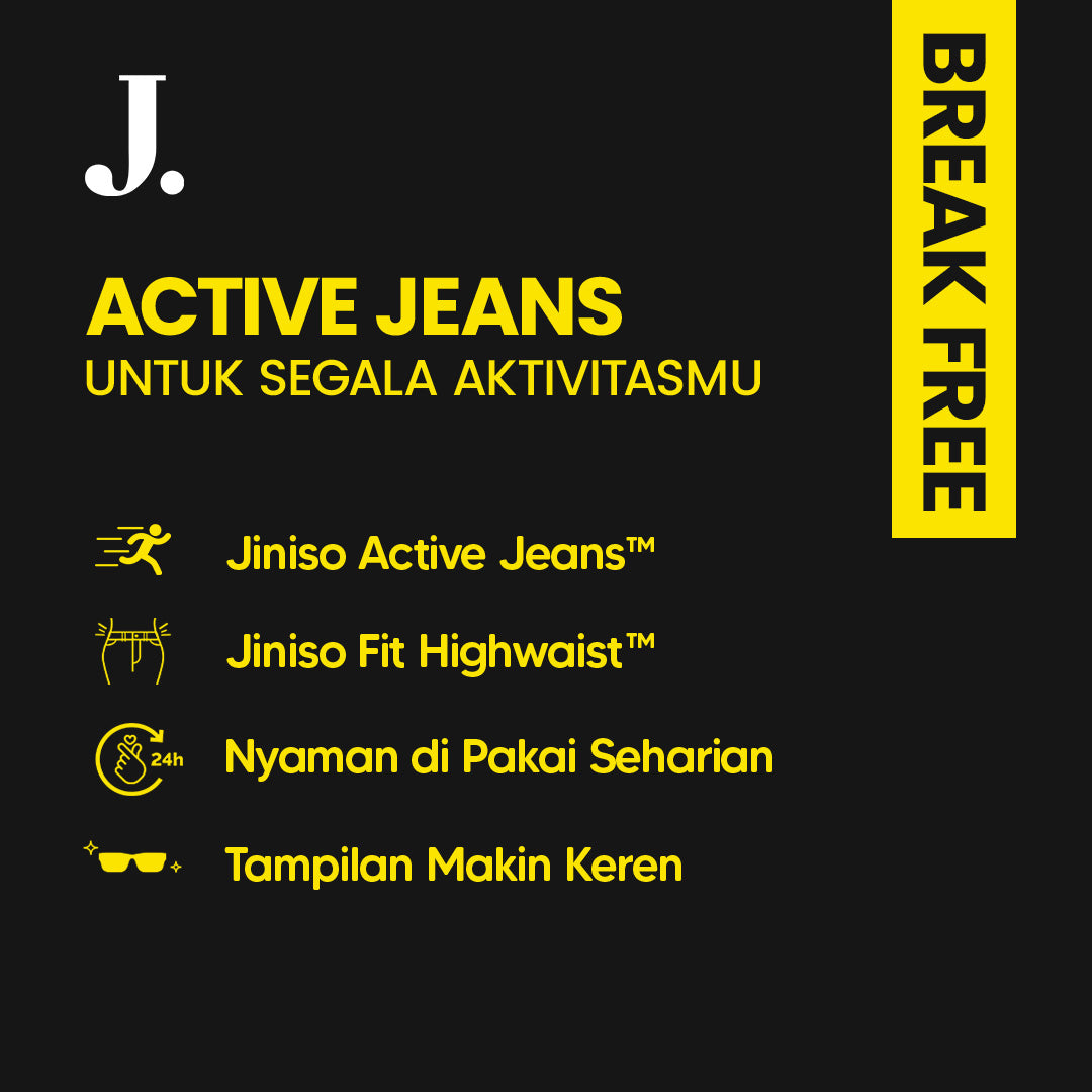 JINISO Denim Waist Fit Jeans Pria 353