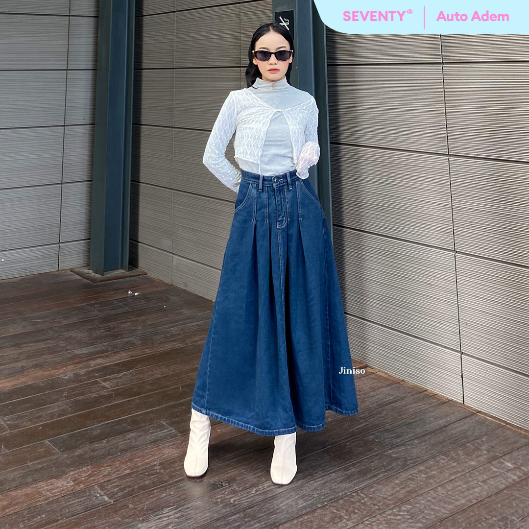 JINISO - Highwaist Rok Ashley Jeans Panjang 908 SEVENTY