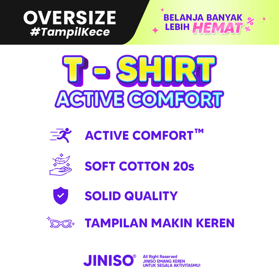 JINISO Kaos Oversize T-Shirt Touch The Sky