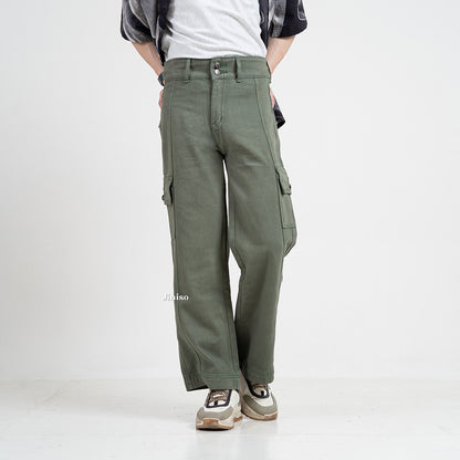 JINISO Loose Cargo Denim Jeans Pria 400