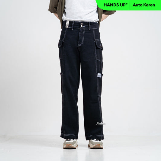 JINISO Cargo Baggy Denim Jeans Pria 410