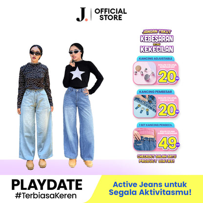 JINISO - Highwaist Baggy Loose Jeans 651 PLAYDATE