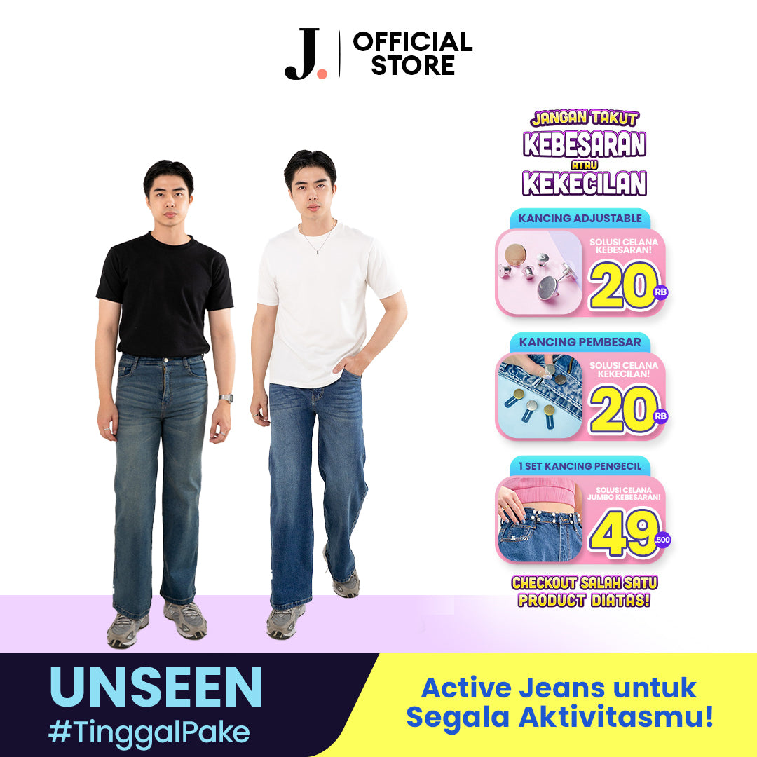 JINISO - Straight Jeans Loose Stretch Pria 833