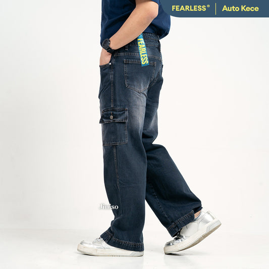 JINISO Loose Cargo Denim Jeans Pria 463