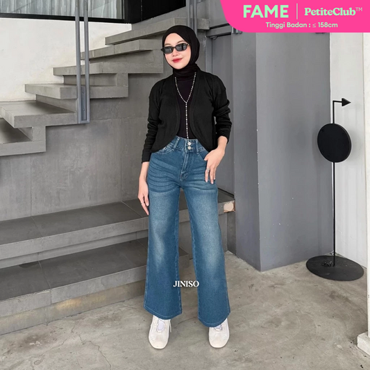 JINISO - Petite Highwaist Baggy Jeans 161 FAME
