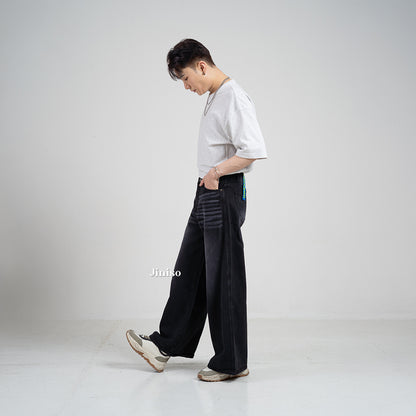 JINISO Oversize Baggy Loose Jeans Pria 781