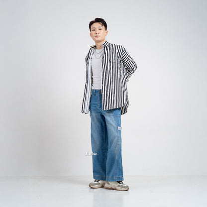 JINISO Cargo Baggy Denim Jeans Pria 413