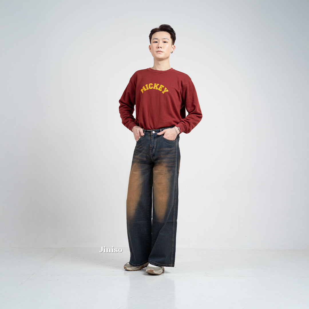 JINISO Oversize Baggy Loose Jeans Pria 776
