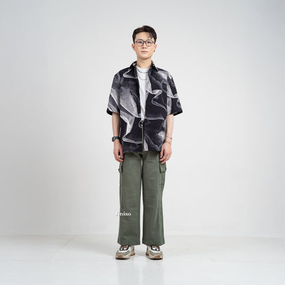 JINISO Loose Cargo Denim Jeans Pria 400