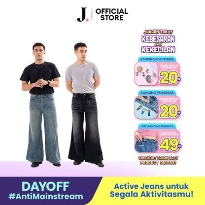 JINISO Bootcut Denim Jeans Pria 370