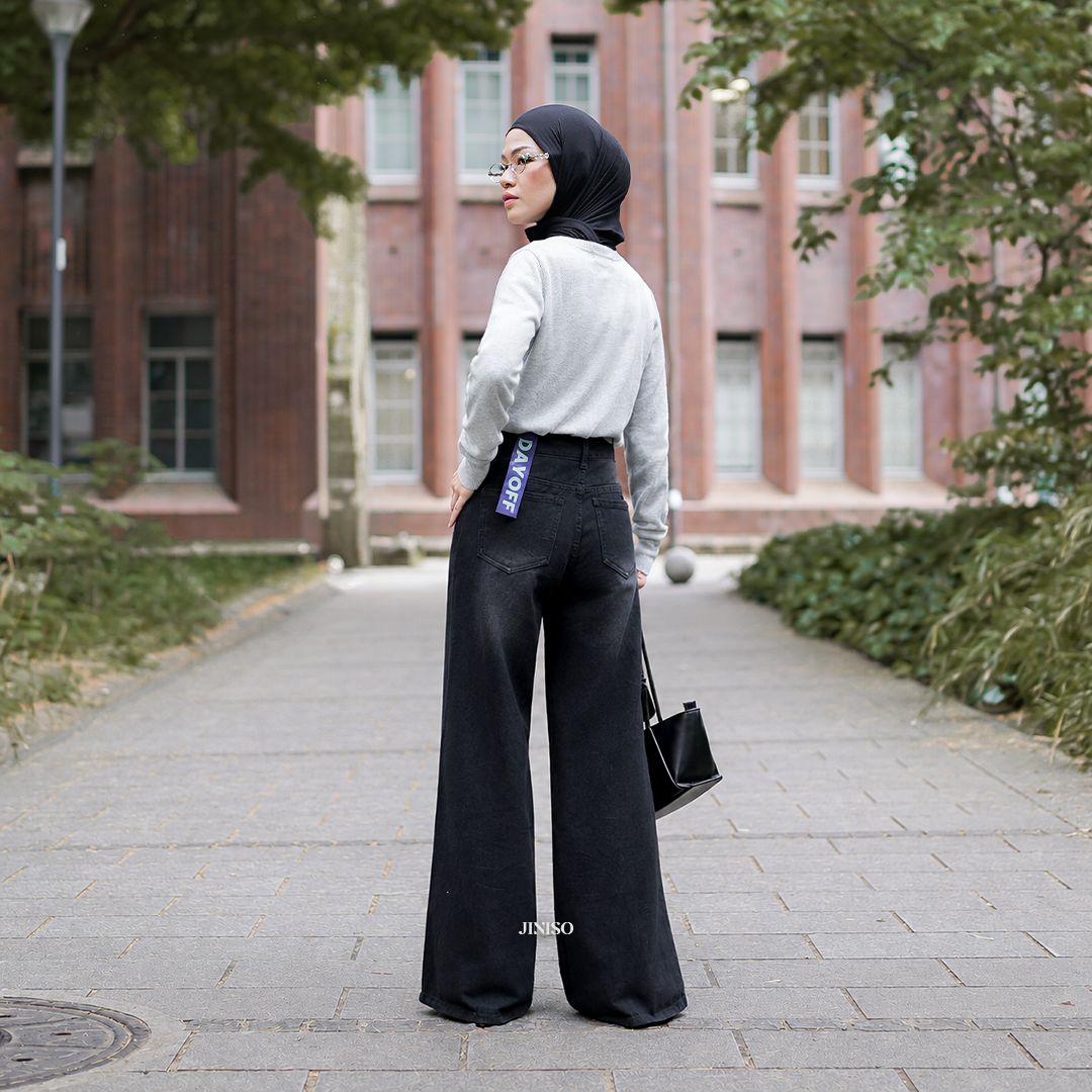JINISO - Highwaist Flare Cutbray Jeans 371 DAYOFF