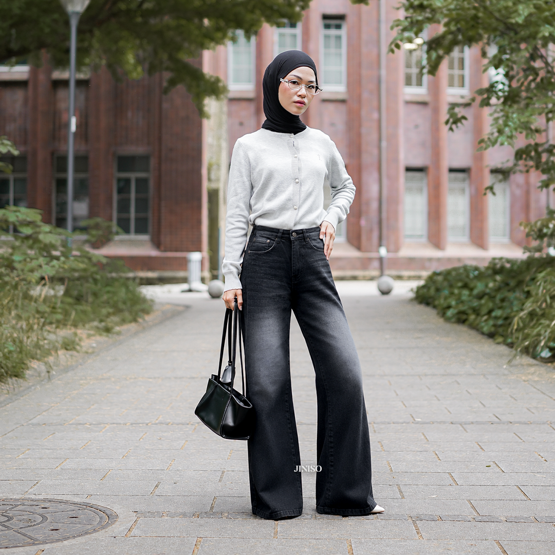 JINISO - Highwaist Flare Cutbray Jeans 371 DAYOFF