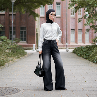 JINISO - Highwaist Flare Cutbray Jeans 371 DAYOFF