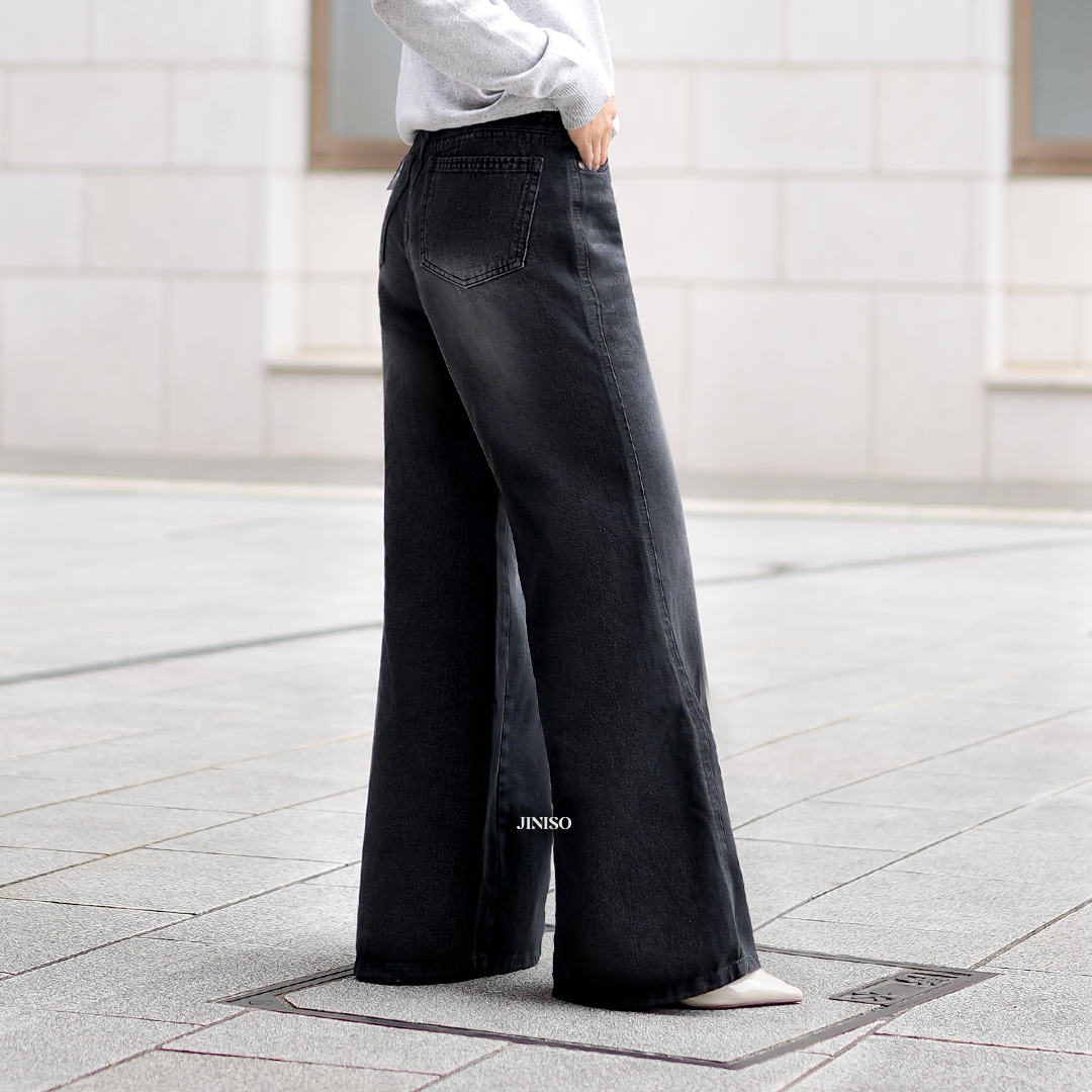 JINISO - Highwaist Flare Cutbray Jeans 371 DAYOFF
