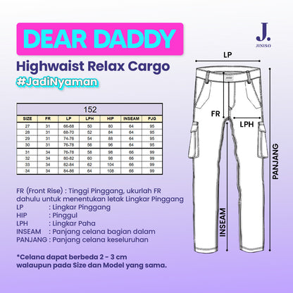 JINISO - Highwaist Relax Cargo Jeans 152 DEAR DADDY