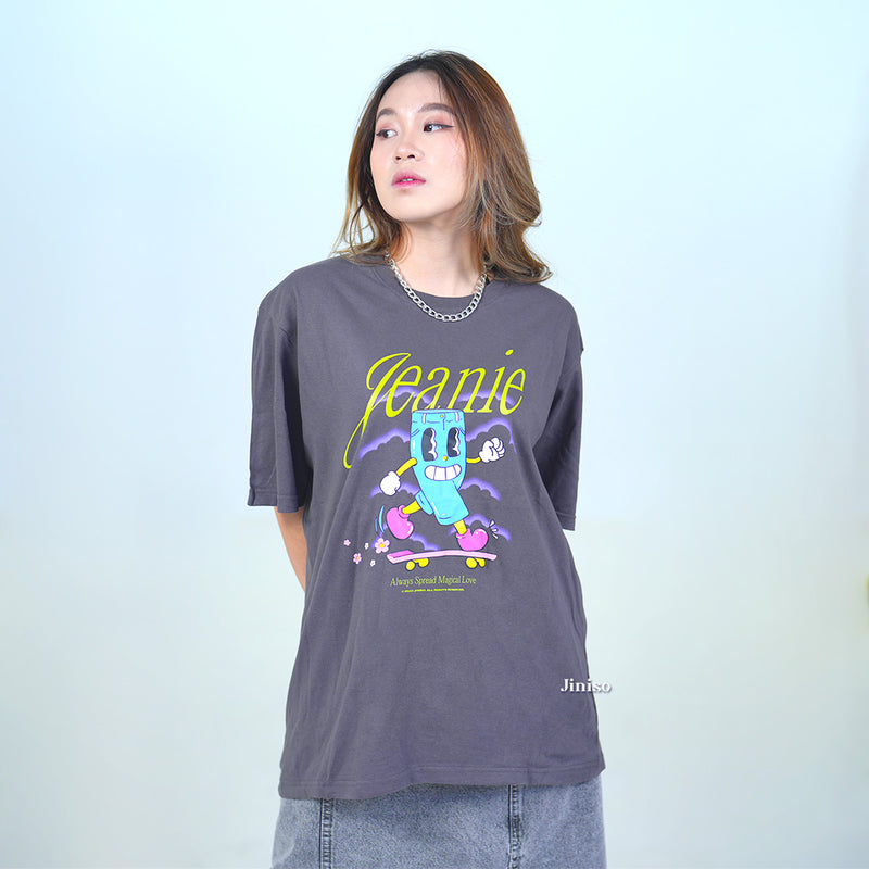 JINISO Kaos Oversize T-Shirt Jeanie Magical