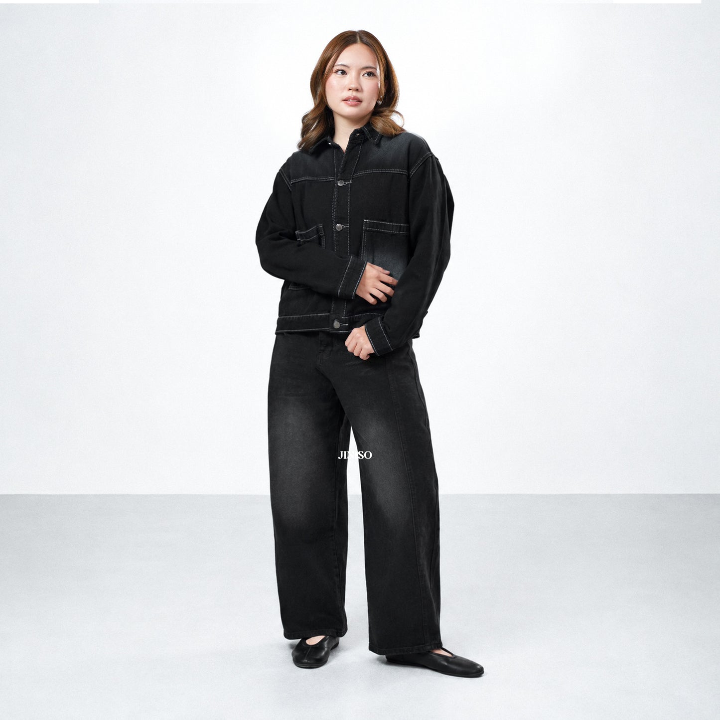 JINISO - Highwaist Barrel Jeans 881 ATTENTION