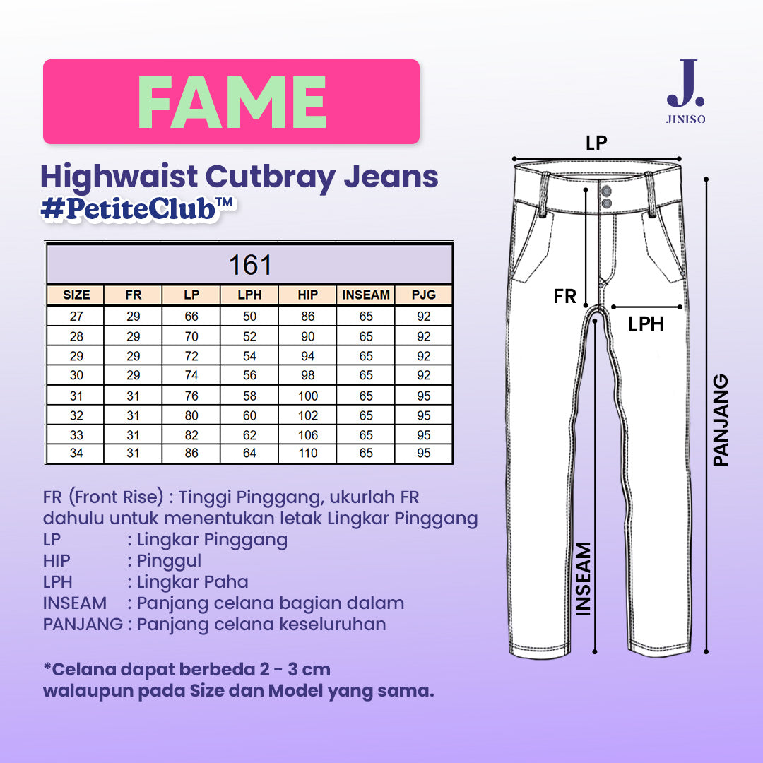 JINISO - Petite Highwaist Baggy Jeans 161 FAME
