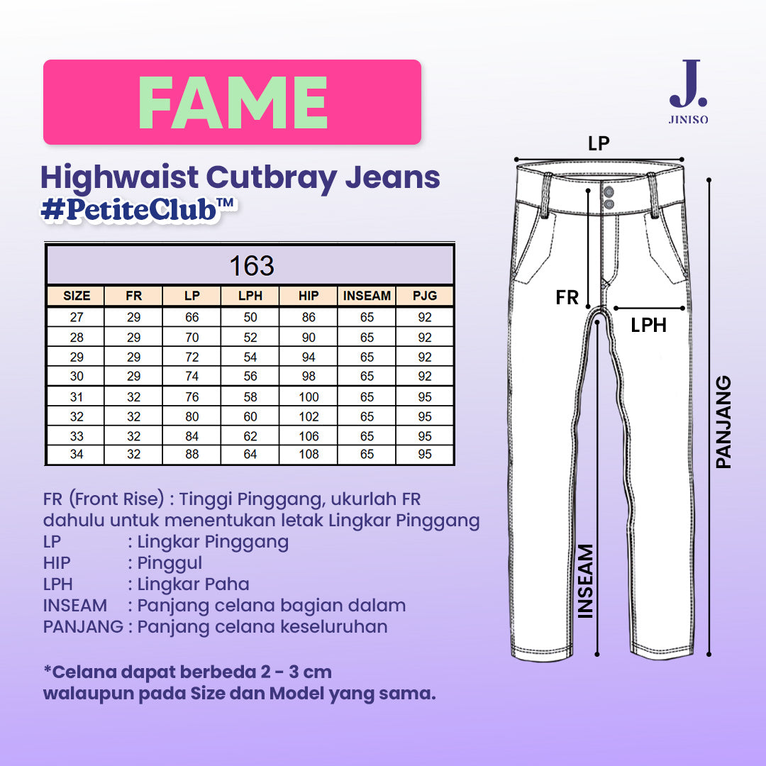 JINISO - Petite Highwaist Baggy Jeans 163 FAME