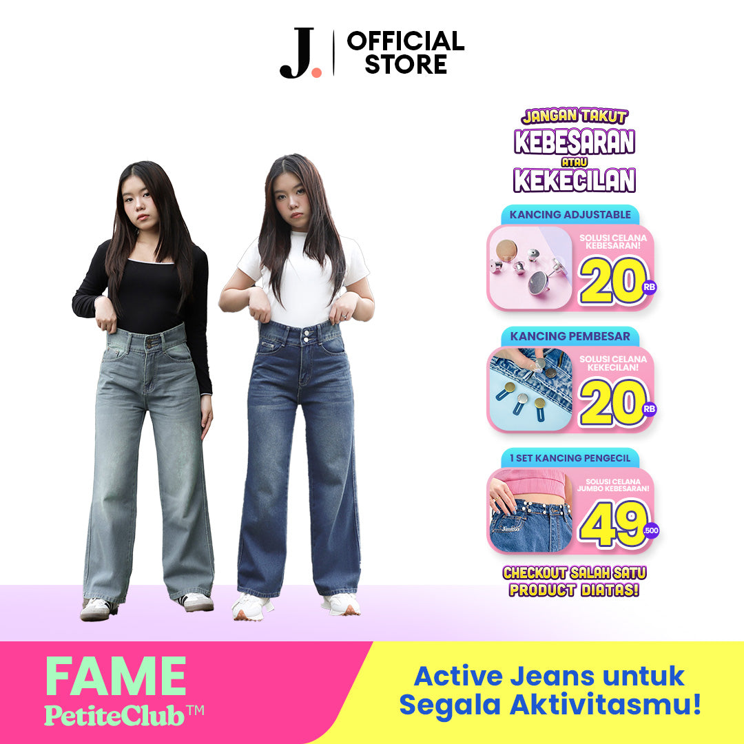 JINISO - Petite Highwaist Baggy Jeans 161 FAME
