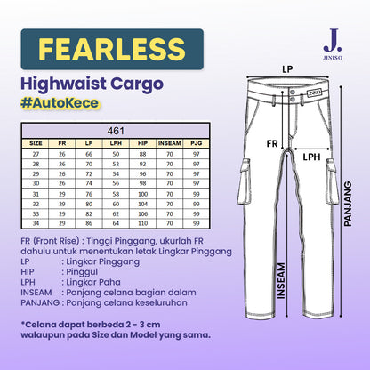 JINISO - Highwaist Cargo Loose Jeans 461 FEARLESS
