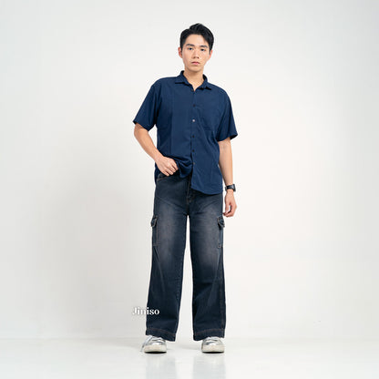 JINISO Loose Cargo Denim Jeans Pria 463