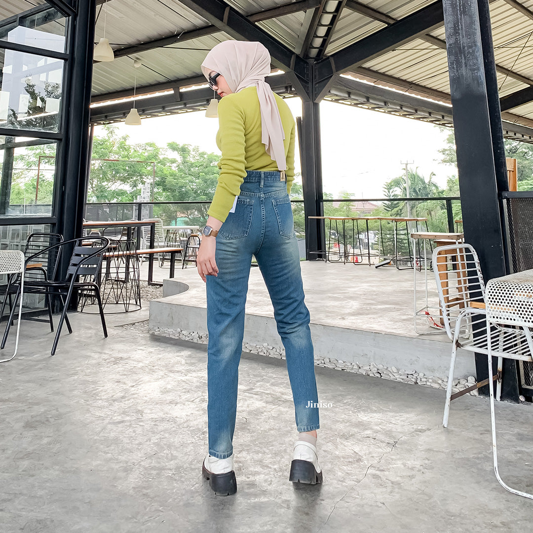 JINISO - Highwaist Boyfriend Jeans 028 FEEL GOOD