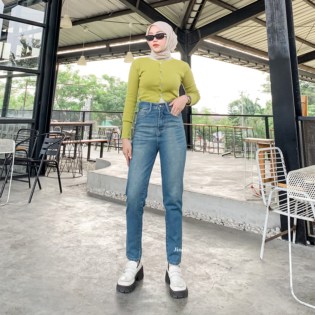 JINISO - Highwaist Boyfriend Jeans 028 FEEL GOOD