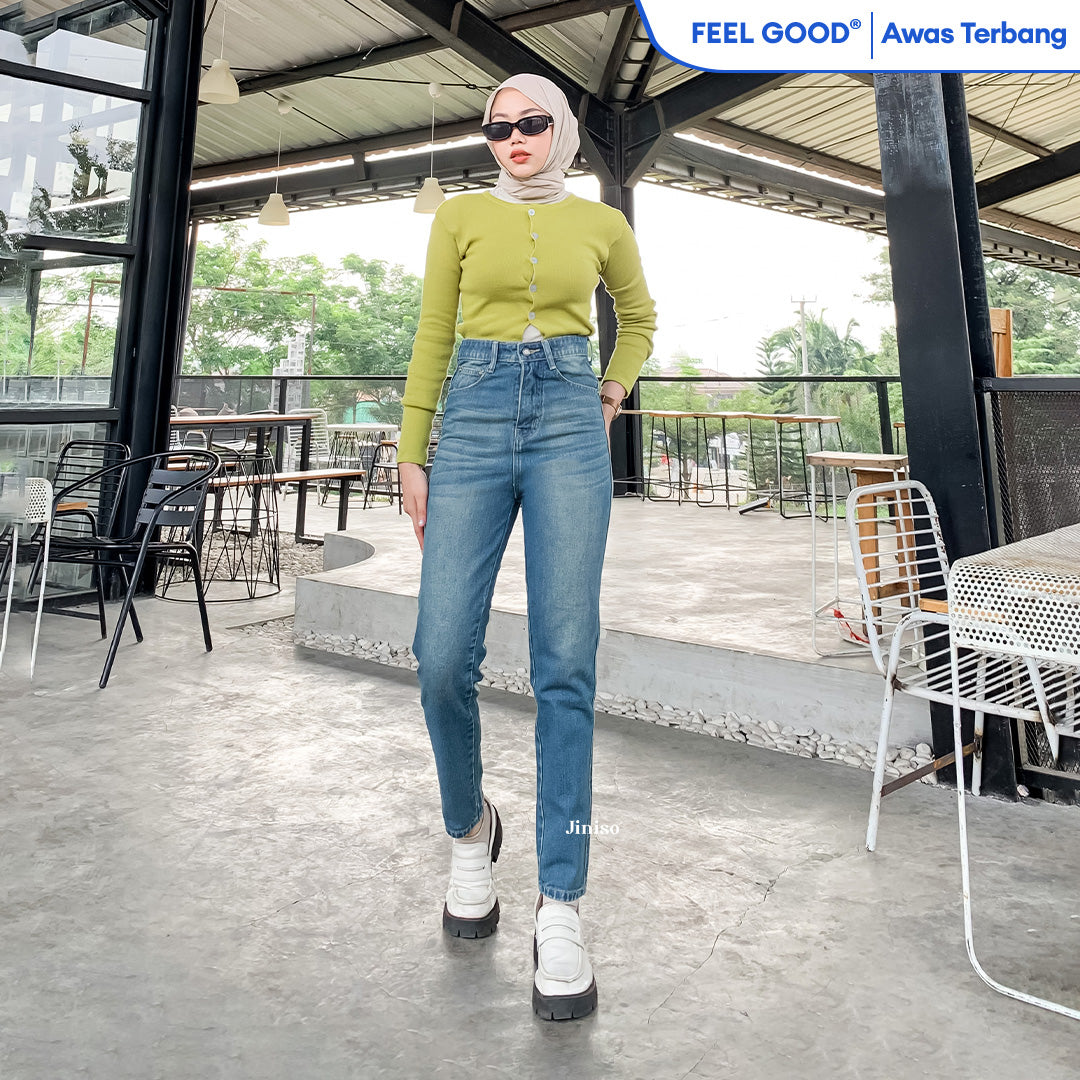 JINISO - Highwaist Boyfriend Jeans 028 FEEL GOOD