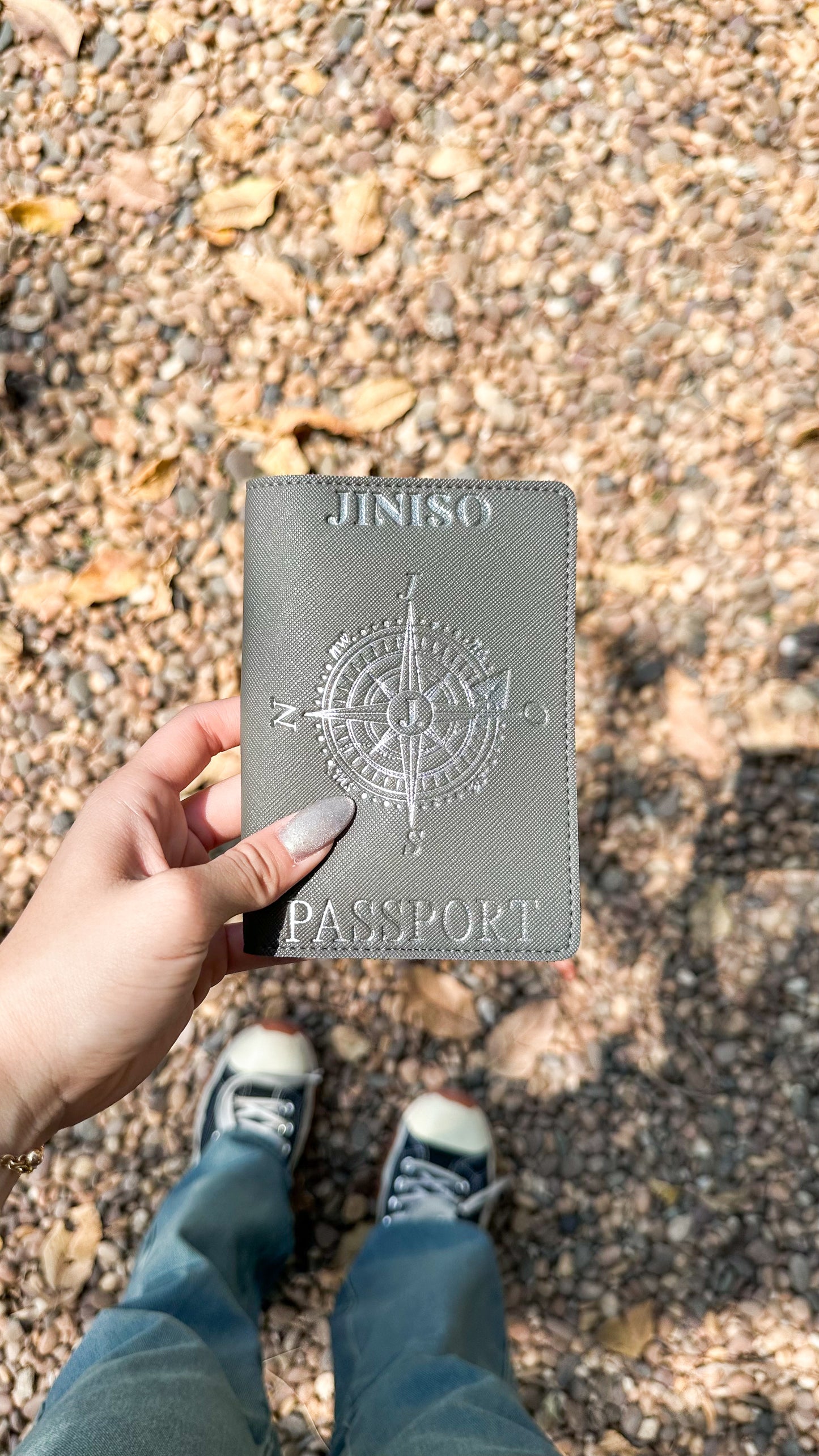 JINISO Passport Cover Y2K Chrome