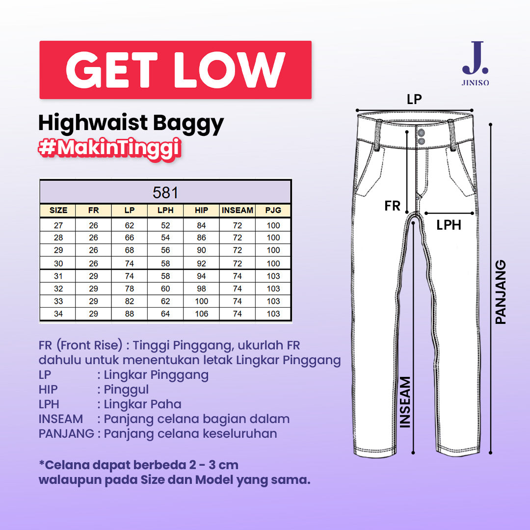 JINISO - Highwaist Baggy Jeans 581 GET LOW