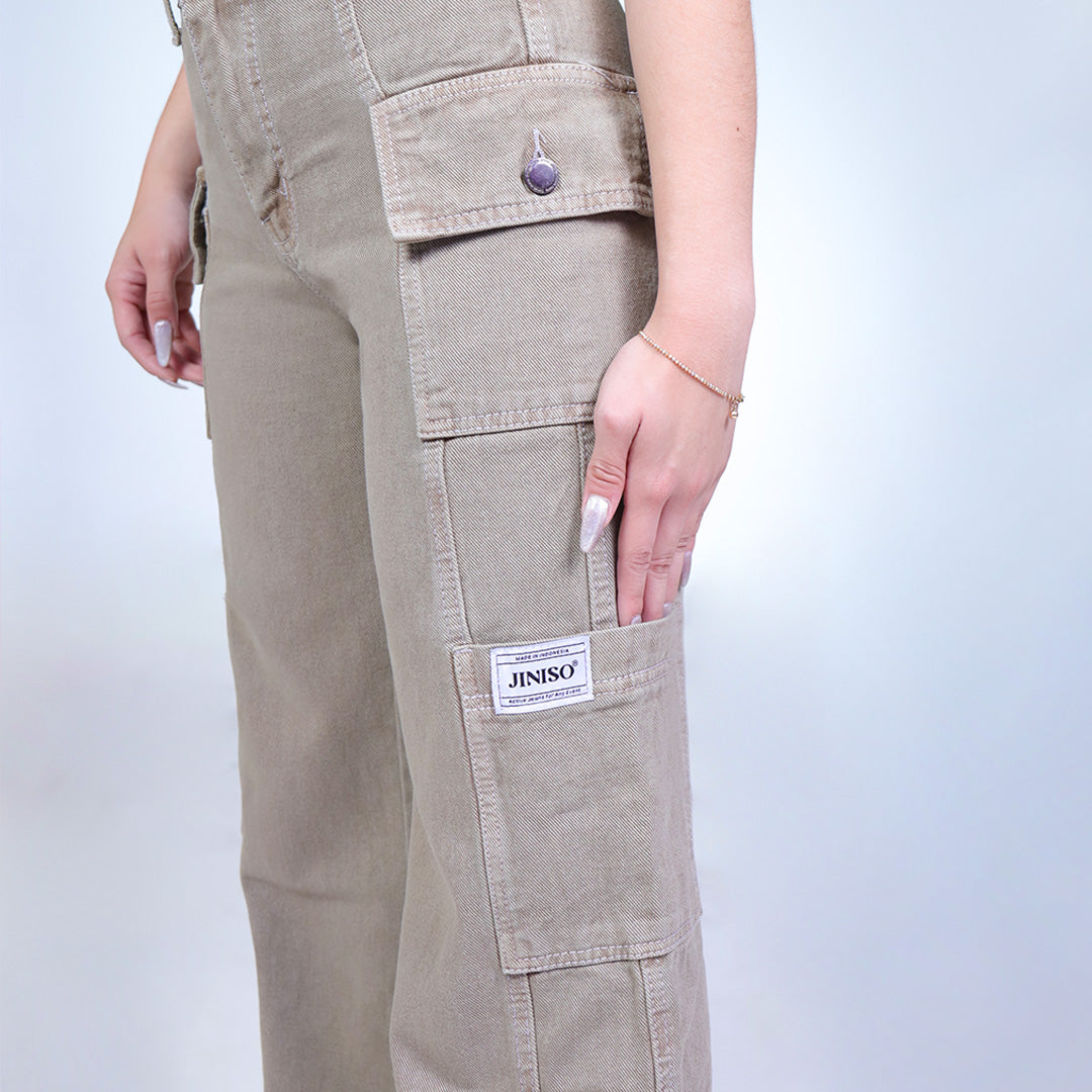 JINISO - Cargo Baggy Highwaist Jeans 412 HANDS UP