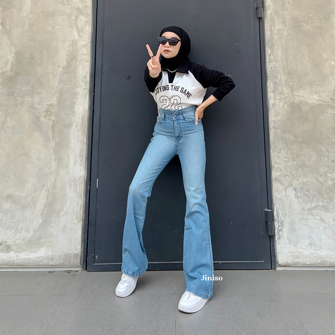 JINISO - Ultra Highwaist Cutbray Stretch Jeans 610 HANGOUT