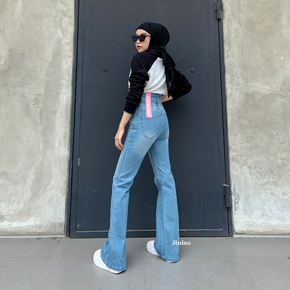 JINISO - Ultra Highwaist Cutbray Stretch Jeans 610 HANGOUT