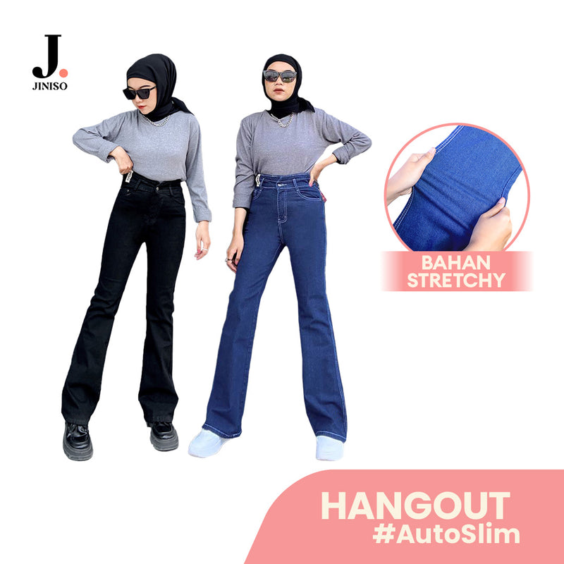 JINISO - Ultra Highwaist Cutbray Stretch Jeans HANGOUT