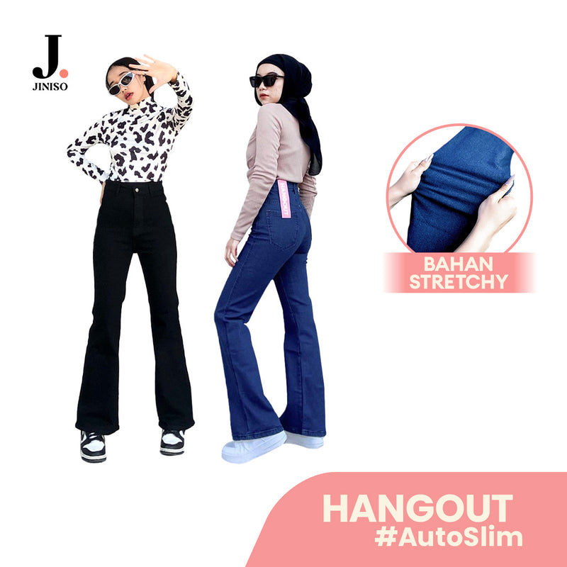 JINISO - Highwaist Stretch Cutbray Jeans HANGOUT