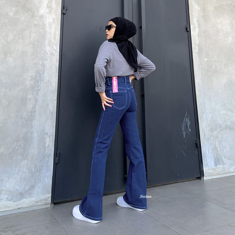JINISO - Ultra Highwaist Cutbray Stretch Jeans 611 - 621 HANGOUT