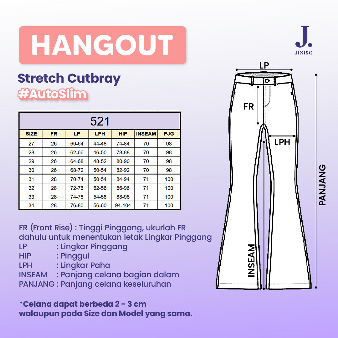 JINISO - Highwaist Stretch Cutbray Jeans 521 HANGOUT