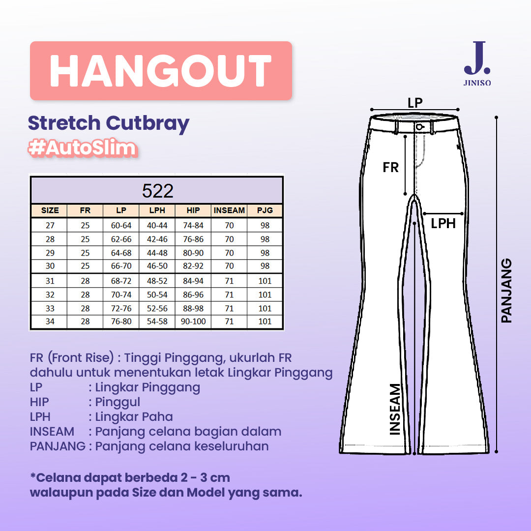 JINISO - Highwaist Stretch Cutbray Jeans 522 HANGOUT