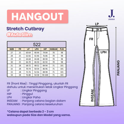 JINISO - Highwaist Stretch Cutbray Jeans 522 HANGOUT