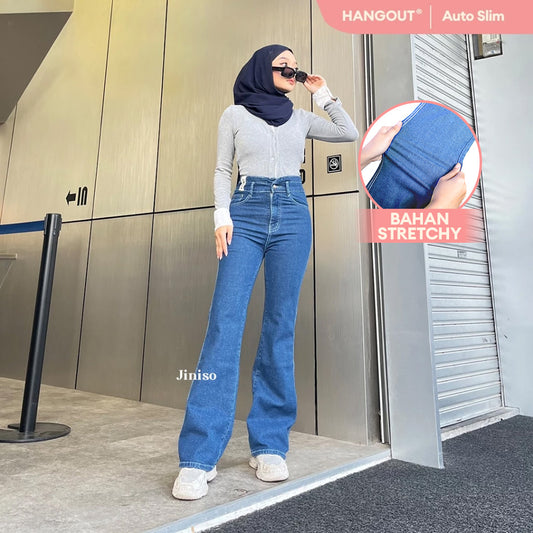 JINISO - Ultra Highwaist Cutbray Stretch Jeans 611 HANGOUT