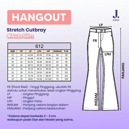 JINISO - Ultra Highwaist Cutbray Stretch Jeans 612 HANGOUT